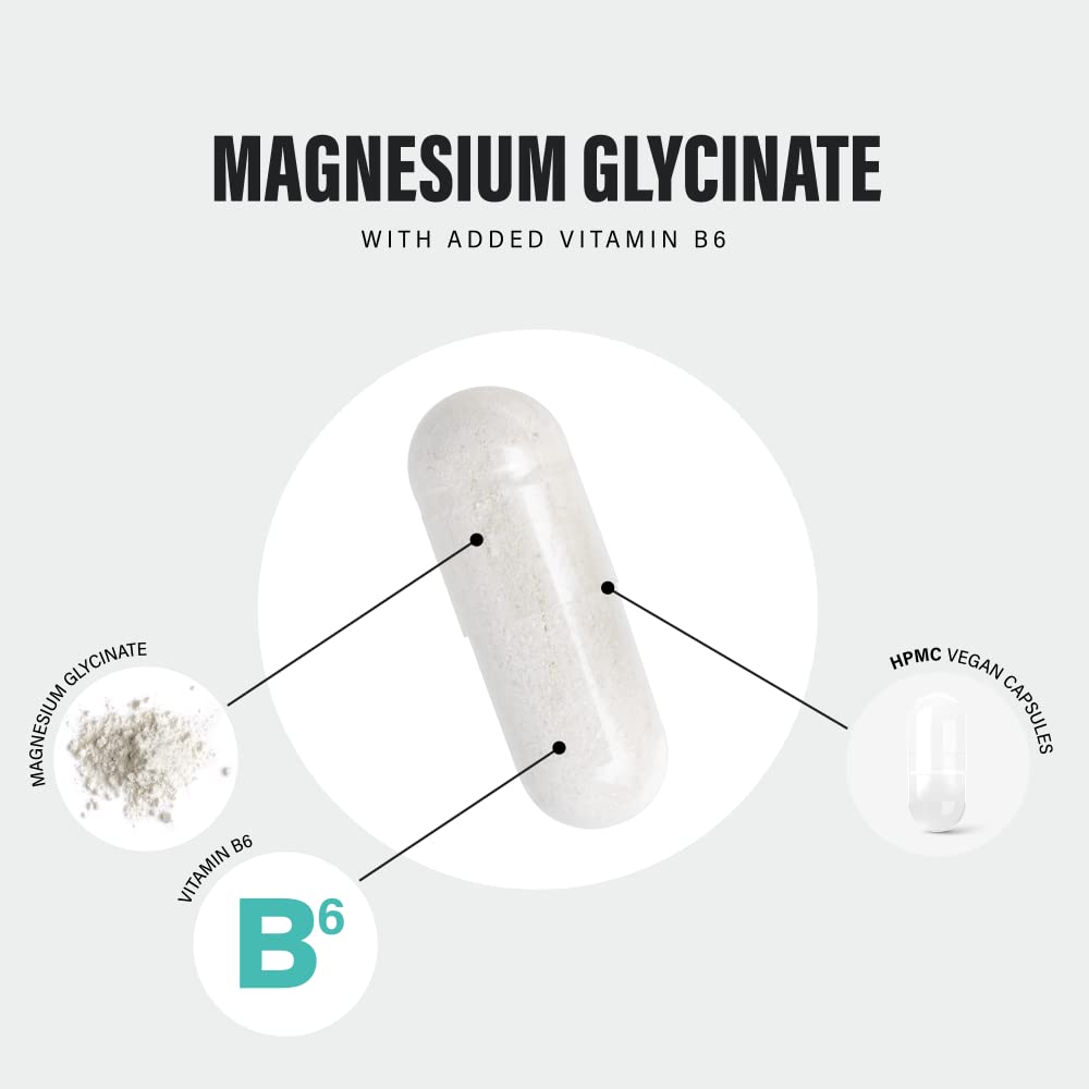 Magnesium Glycinate Supplements & Vitamin B6 - 120 High Strength Capsules SS Sport SuppliesBuy Supplements Australia