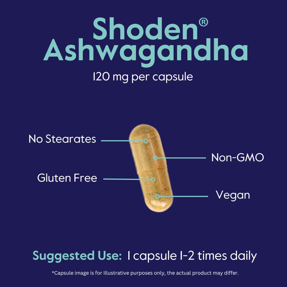 BESTVITE Advanced Ashwagandha 120mg w/Shoden (120 Vegetarian Capsules) - Clinically Studied Containing Industry Leading 35% Withanolide Glycosides - No Stearates - Vegan - Non GMO - Gluten Free BESTVITEBuy Supplements Australia
