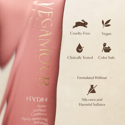 VEGAMOUR HYDR-8 Hydrate and Repair Conditioner - Hydrating Conditioner with Marula Oil, Moringa Oil, Ceramides & Biotin, Natural Conditioner for Dry Hair VEGAMOURBuy Supplements Australia