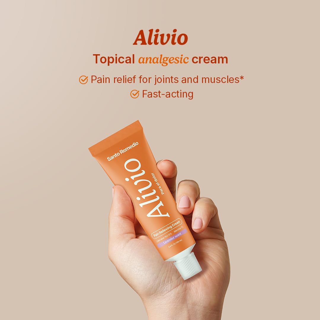 Santo Remedio Pain Relief Cream with Lidocaine & Menthol, Fast-Absorbing Non-Greasy Topical for Joint & Muscle Pain, Joint Support with MSM & Glucosamine, by Dr. Juan Rivera Santo RemedioBuy Supplements Australia
