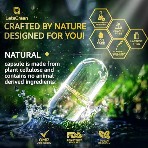LetaGreen Organic Lions Mane Supplement Capsules - 120 Real Mushrooms Lion's Mane LetaGreenBuy Supplements Australia