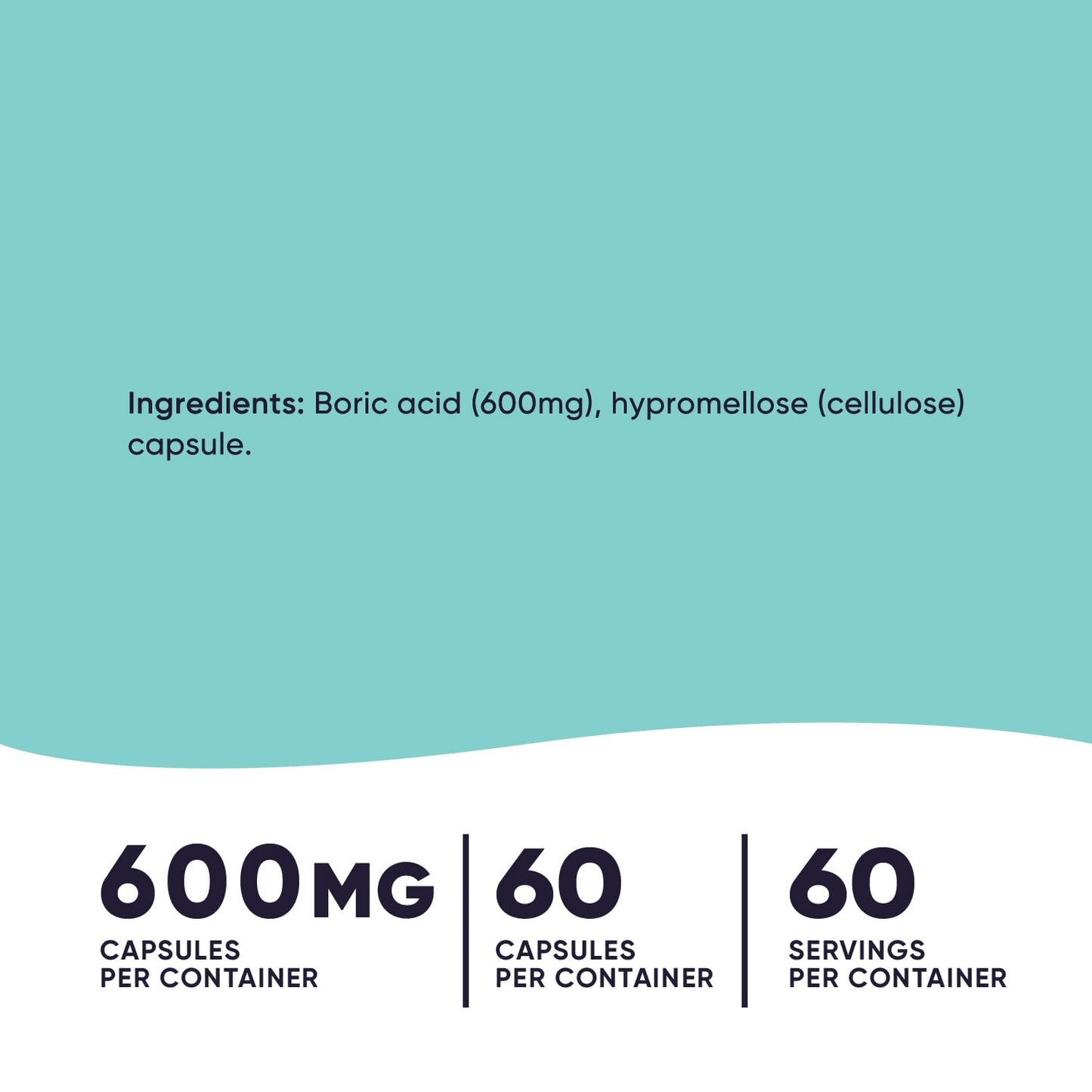 Nutricost Boric Acid 600mg, 60 Capsules - Vaginal Suppository - Non-GMO - for Women NutricostBuy Supplements Australia