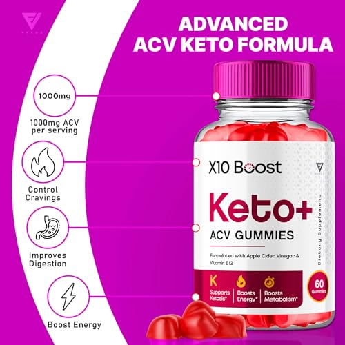 (2 Pack) X10 Boost Keto ACV Gummies, X10 Keto Boost Gummies Advanced Weight Loss FyvusBuy Supplements Australia