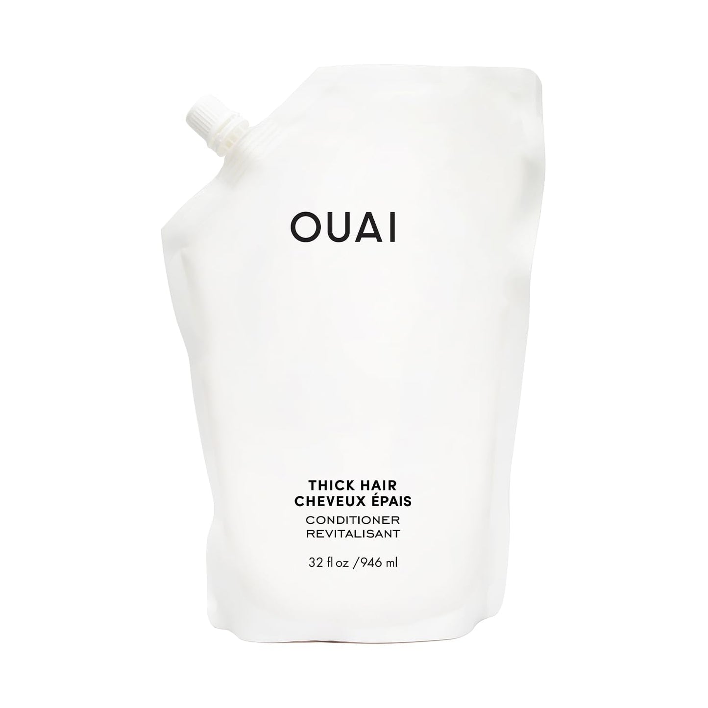 OUAI Thick Hair Conditioner Refill - Moisturizing Conditioner for Dry, Frizzy Hair - Keratin, Marshmallow Root, Shea Butter and Avocado Oil - Paraben, Phthalate & Sulfate Free (32 Oz) OUAIBuy Supplements Australia