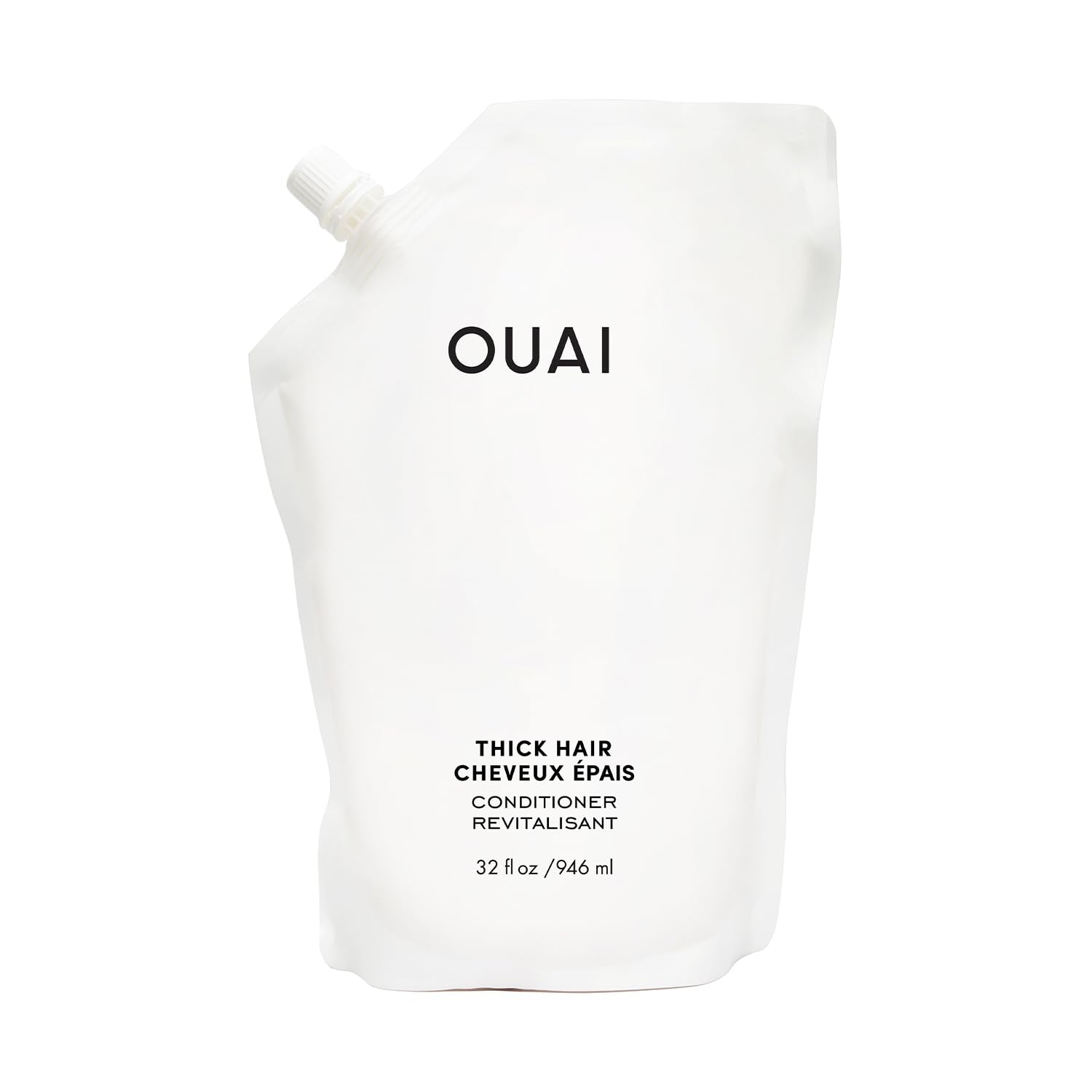 OUAI Thick Hair Conditioner Refill - Moisturizing Conditioner for Dry, Frizzy Hair - Keratin, Marshmallow Root, Shea Butter and Avocado Oil - Paraben, Phthalate & Sulfate Free (32 Oz) OUAIBuy Supplements Australia