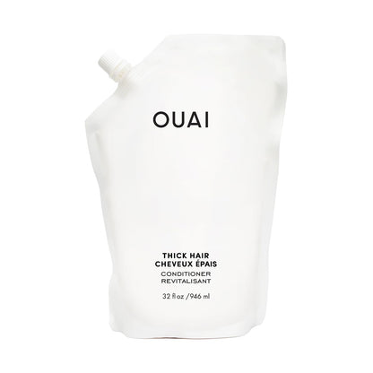 OUAI Thick Hair Conditioner Refill - Moisturizing Conditioner for Dry, Frizzy Hair - Keratin, Marshmallow Root, Shea Butter and Avocado Oil - Paraben, Phthalate & Sulfate Free (32 Oz) OUAIBuy Supplements Australia