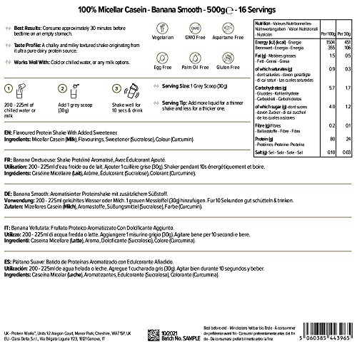 Protein Works 100% Micellar Casein Protein Powder | Slow Release Protein Shake | Amino Acids Protein WorksBuy Supplements Australia