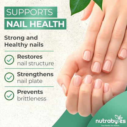 Vegan Collagen Supplement For Skin, Hair, Nails, Joints & Bones with Hyaluronic Acid, Biotin, Lysine, Bamboo Silica, Zinc, Vitamin C, D3, B12, E NUTRABYTESBuy Supplements Australia