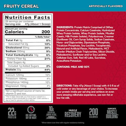 BSN SYNTHA-6 Whey Protein Powder with Micellar Casein, Milk Isolate, Fruity Cereal BSNBuy Supplements Australia