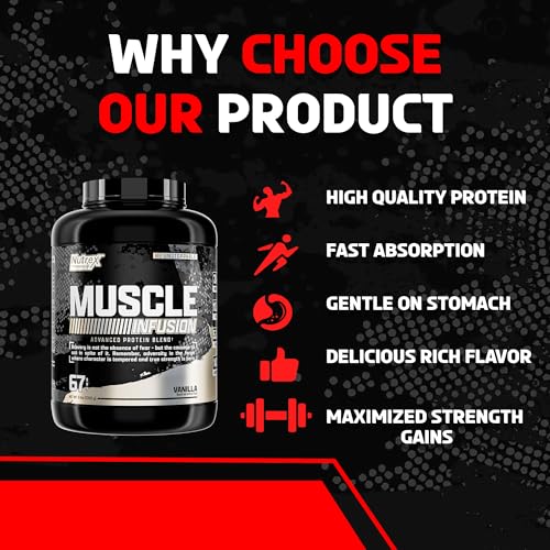 Nutrex Research Whey Protein Powder, Vanilla Muscle Infusion Whey Isolate w/EAA Nutrex ResearchBuy Supplements Australia