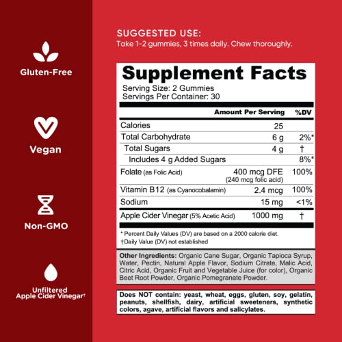 Goli Nutritional Supplement, Apple Cider Vinegar Gummy Vitamins - 300 Count - Vitamins B GoliBuy Supplements Australia
