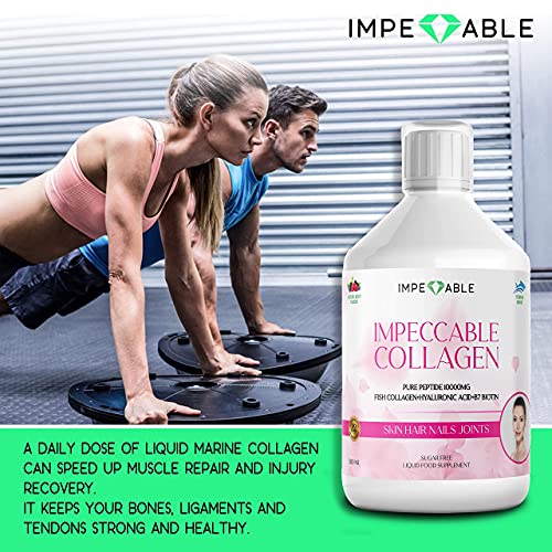 IMPECCABLE Collagen 10.000mg hydrolyzed Sugar Free Liquid Marine Collagen | Supplements for Women and Men ImpeccableBuy Supplements Australia
