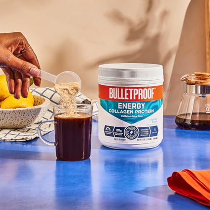 Bulletproof Vanilla Bean Energy Collagen Protein Powder, 18.3 Ounces, Caffeine-Free Fuel BulletproofBuy Supplements Australia