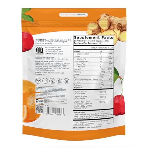 Organifi Immunity - Organic Superfood Immunity Support - 15 Single Serve Packets OrganifiBuy Supplements Australia