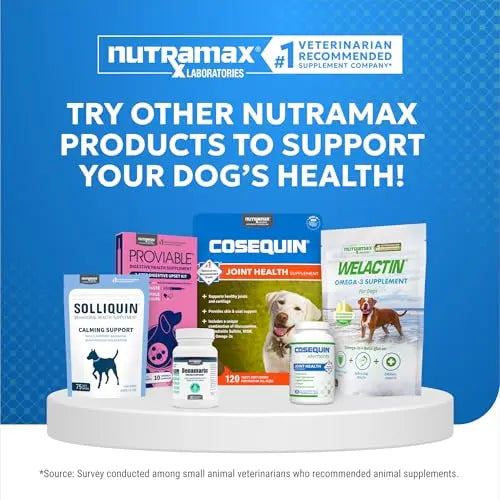 Nutramax Cosequin Elements Dog Joint Health Supplement with Glucosamine, Green Lipped Mussel, Omega-3s, Eggshell Membrane, Hyaluronic Acid, & Postbiotics, 75 Tasty Chewable Tablets for Dogs Nutramax LaboratoriesBuy Supplements Australia