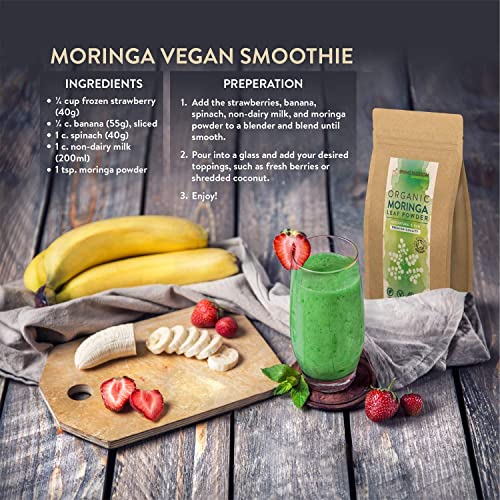 1KG Moringa Superleaf Powder Oleifera 100% Organic Raw Premium Quality Non-GMO Spring BlossomBuy Supplements Australia