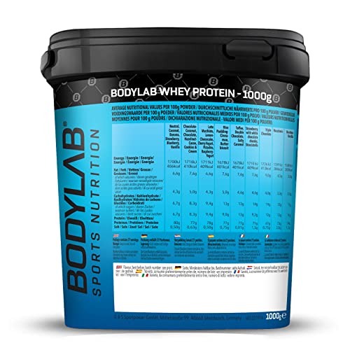 Bodylab24 Whey Protein Powder Milk Chocolate 1kg, Protein-Shake for Your Workout Bodylab24Buy Supplements Australia