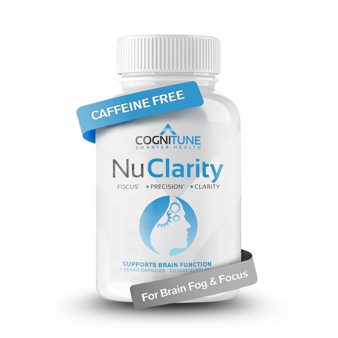 CogniTune NuClarity Brain Supplement for Memory and Focus - Caffeine-Free Nootropic for Mental Clarity Without Jitters - with Ginkgo Biloba, Bacopa Monnieri, Alpha-GPC for Cognitive Support CogniTuneBuy Supplements Australia