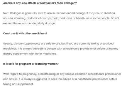 (Buy one, get one Free) Nutrifactor: Collagen: for Healthy Skin NutrifactorBuy Supplements Australia