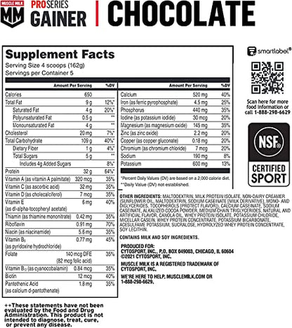 Muscle Milk Gainer Protein Powder, Chocolate, 32g Protein, 5 Pound Muscle MilkBuy Supplements Australia