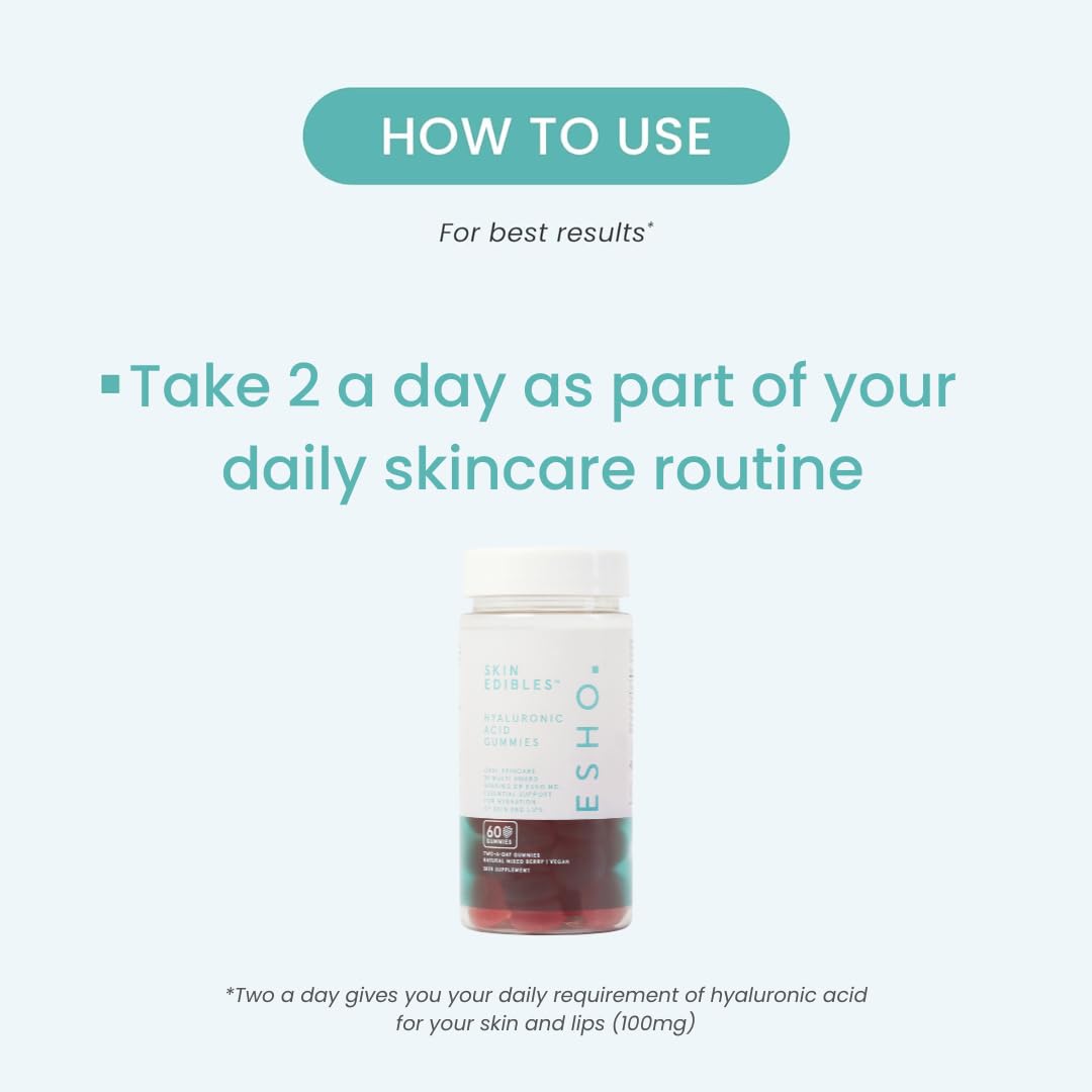 ESHO. Skin Edibles - Hyaluronic Acid-Infused Skin & Lip Care Gummies ESHOBuy Supplements Australia