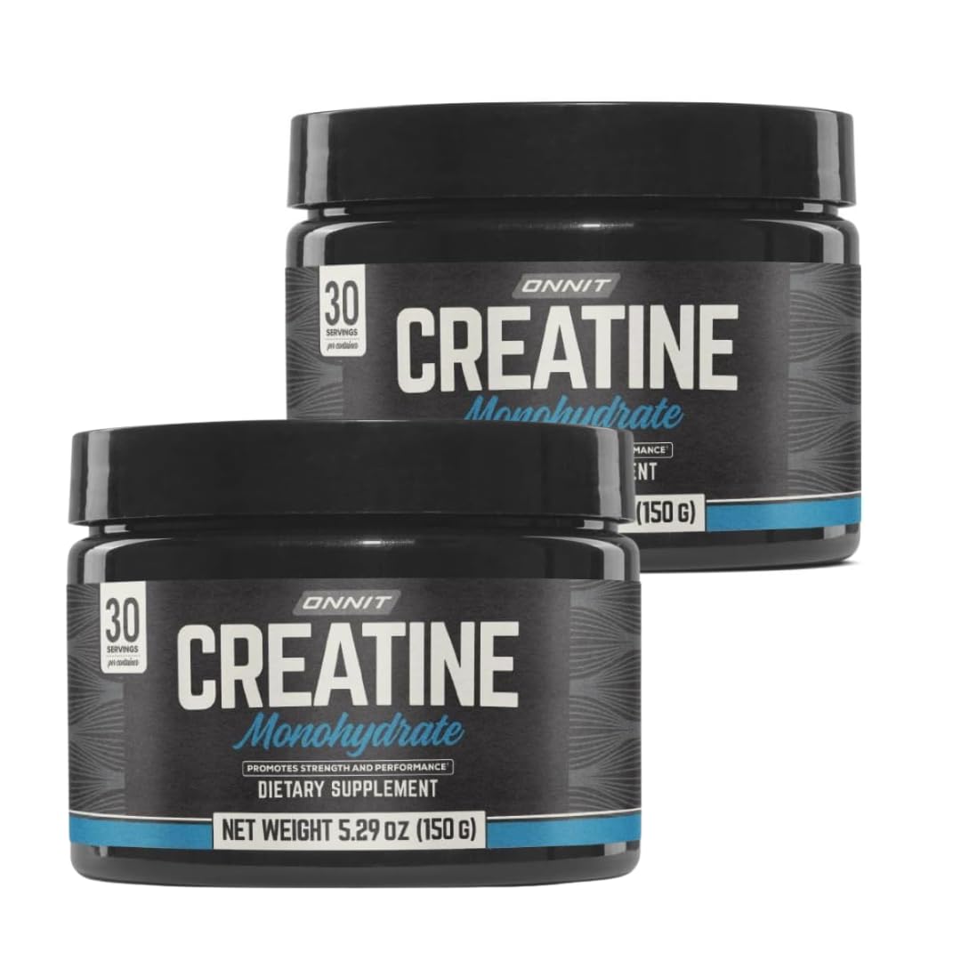 ONNIT Creatine Monohydrate Powder, IGEN™ Non-GMO Tested – 5g Premium Creatine for Muscle Strength, Power & Lean Mass, Supports Brain Health & Cellular Energy, Unflavored, 30 Servings, 5.29 oz 2-Pack ONNITBuy Supplements Australia
