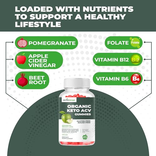 Organic Keto ACV Gummies Advanced Weight Loss - Gluten & Sugar Free Belly Fat Burner MuseBeamBuy Supplements Australia