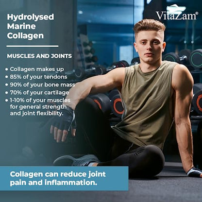 Vitazam Pure Marine Collagen Powder - 100% Hydrolysed Collagen Peptides for Hair Skin and Nails VitaZamBuy Supplements Australia
