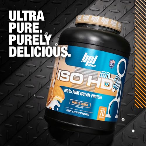 BPI Sports ISO HD Isolate Protein Vanilla Cookie, 76.8 oz - 69 Servings BPI SportsBuy Supplements Australia