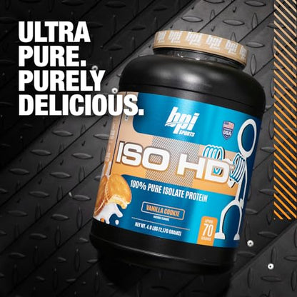 BPI Sports ISO HD Isolate Protein Vanilla Cookie, 76.8 oz - 69 Servings BPI SportsBuy Supplements Australia