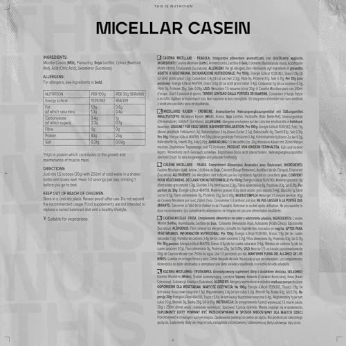 Bulk Micellar Casein Protein Powder, Protein Shake, Strawberry, 500 g, Packaging May Vary BulkBuy Supplements Australia