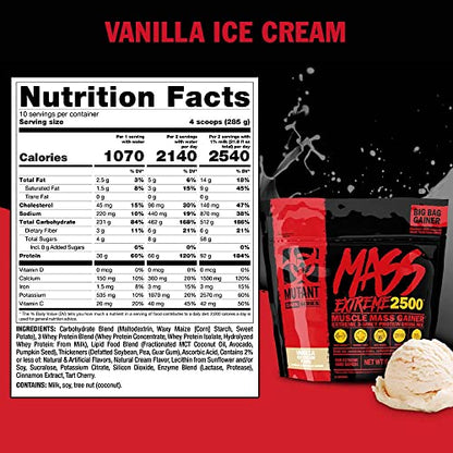 Mutant Mass Extreme Gainer Whey Protein Powder, Build Muscle Size & Strength with High MutantBuy Supplements Australia