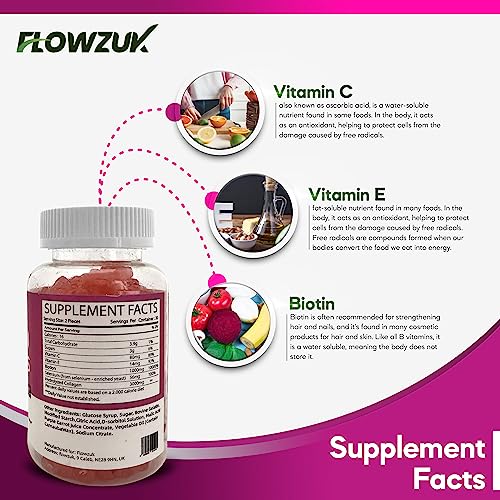 Collagen Gummies High Strength with Biotin Vitamin C & E | Flowzuk | Anti Aging, Hair Growth FLOWZUKBuy Supplements Australia
