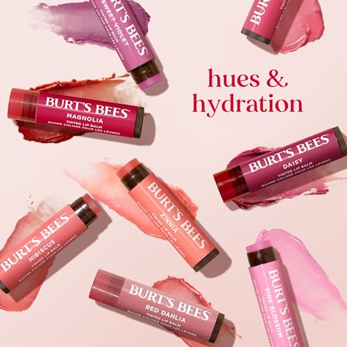 Burt's Bees Lip Tint Balm with Long Lasting 2 in 1 Duo Tinted Balm Formula, Color Infused with Deeply Hydrating Shea Butter