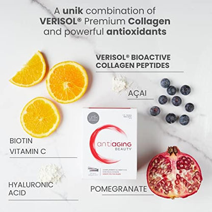 Unik Antiaging Beauty | Hydrolysed Collagen VERISOL (5 Clinical Studies) with Hyaluronic Acid UN 1K HEALTH & NUTRITIONBuy Supplements Australia