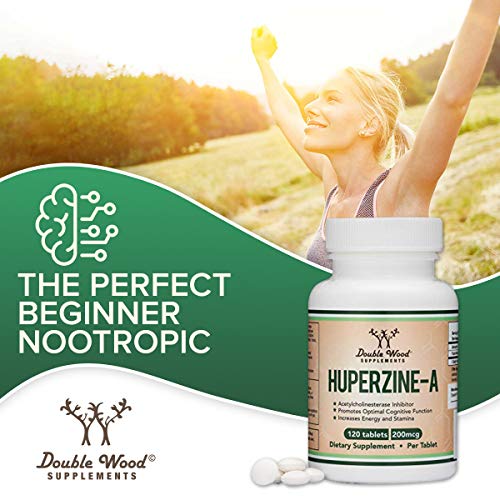 Huperzine A 200mcg (Third Party Tested) Manufactured in The USA, 120 Tablets, Brain Double Wood SupplementsBuy Supplements Australia