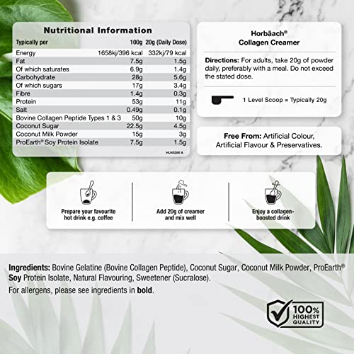 Collagen Creamer for Coffee | Vanilla Flavour | Type 1 & 3 Collagen Peptides HorbäachBuy Supplements Australia
