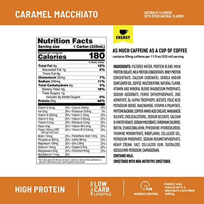 SlimFast Protein Shake with Caffeine, Caramel Macchiato- 20g Protein, Meal Replacement SlimFastBuy Supplements Australia