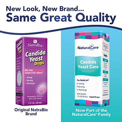 NaturalCare Candida Yeast Care Drops, Homeopathic Treatment Temporarily Relieves Symptoms Natra-BioBuy Supplements Australia