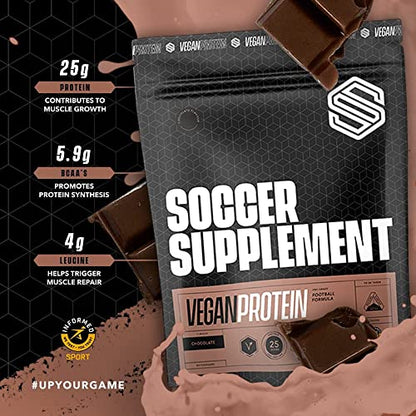 Soccer Supplement Vegan Protein Powder - 25g's of Protein per Serving, Chocolate Flavour SOCCER SUPPLEMENTBuy Supplements Australia