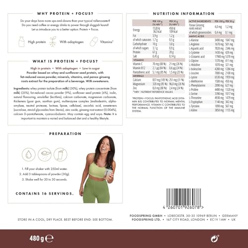 foodspring x Davina McCall – Focus Protein Powder Shake for Your Daily Protein, Vitamin & Mineral Needs foodspringBuy Supplements Australia