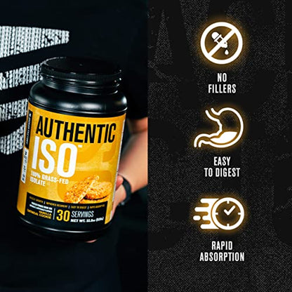 Authentic ISO Grass Fed Whey Protein Isolate Powder - Low Carb, Non-GMO Muscle Jacked FactoryBuy Supplements Australia