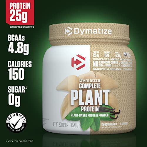 Dymatize Vegan Plant Protein, Smooth Vanilla, 25g Protein, 4.8g BCAAs, Complete DymatizeBuy Supplements Australia