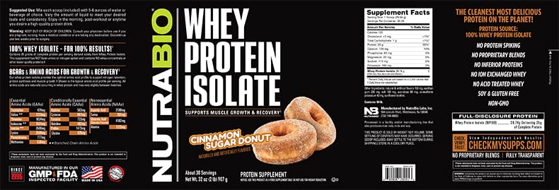 NutraBio Whey Protein Isolate Supplement – 25g of Protein Per Scoop with Complete NutraBioBuy Supplements Australia