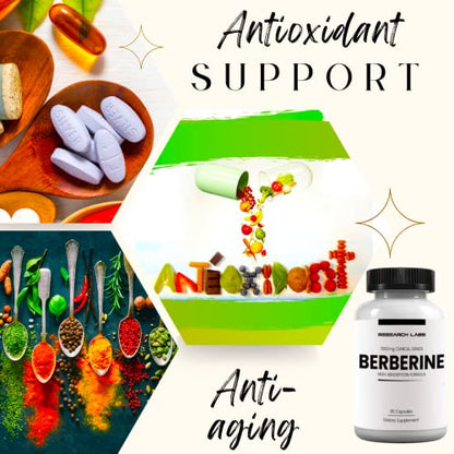 Research Labs 2 Fer 1 Ad - 1500mg Clinical Grade Berberine High Absorption Formula Research LabsBuy Supplements Australia