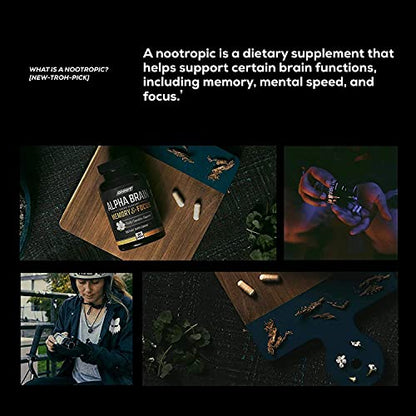 ONNIT Alpha Brain (60ct) - Over 1 Million Bottles Sold - Premium Nootropic Brain Supple ONNITBuy Supplements Australia