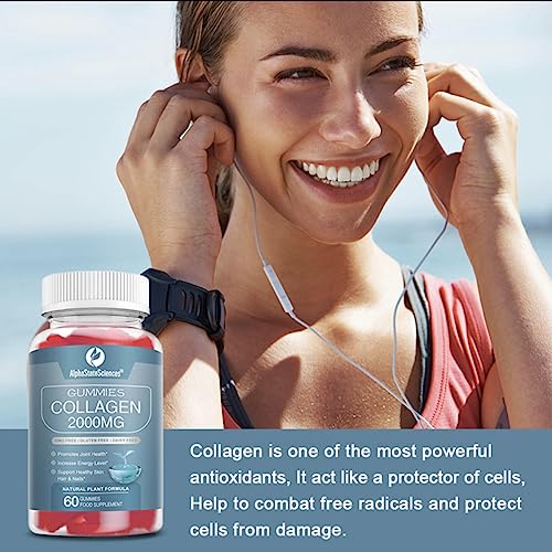 **New**Advanced Collagen Gummies 2000mg - Promote Skin Elasticity, Hair Growth, and Joint Health - Delicious Berry AlphaStateSciencesBuy Supplements Australia