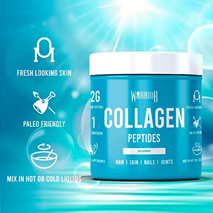 Warrior Collagen Peptides - Collagen Powder - 180g - Made from Premium Bovine Hydrolysed Collagen WarriorBuy Supplements Australia