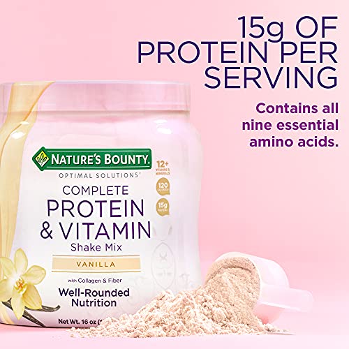 Nature's Bounty Complete Protein & Vitamin Shake Mix with Collagen & Fiber, Contains Nature's Bounty Optimal SolutionsBuy Supplements Australia