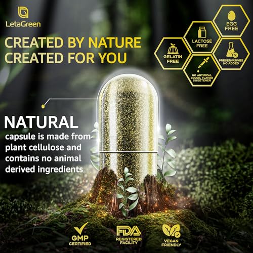 LetaGreen Irish Sea Moss Capsules – 120 Wildcrafted Sea Moss Pills with Black Seed Oil LetaGreenBuy Supplements Australia